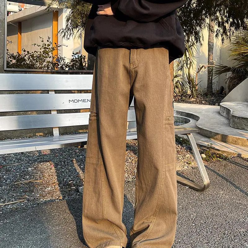 Japanese Brand × Jean Retro loose brown wide leg high street jeans Size US 32 / EU 48 - 6 Thumbnail