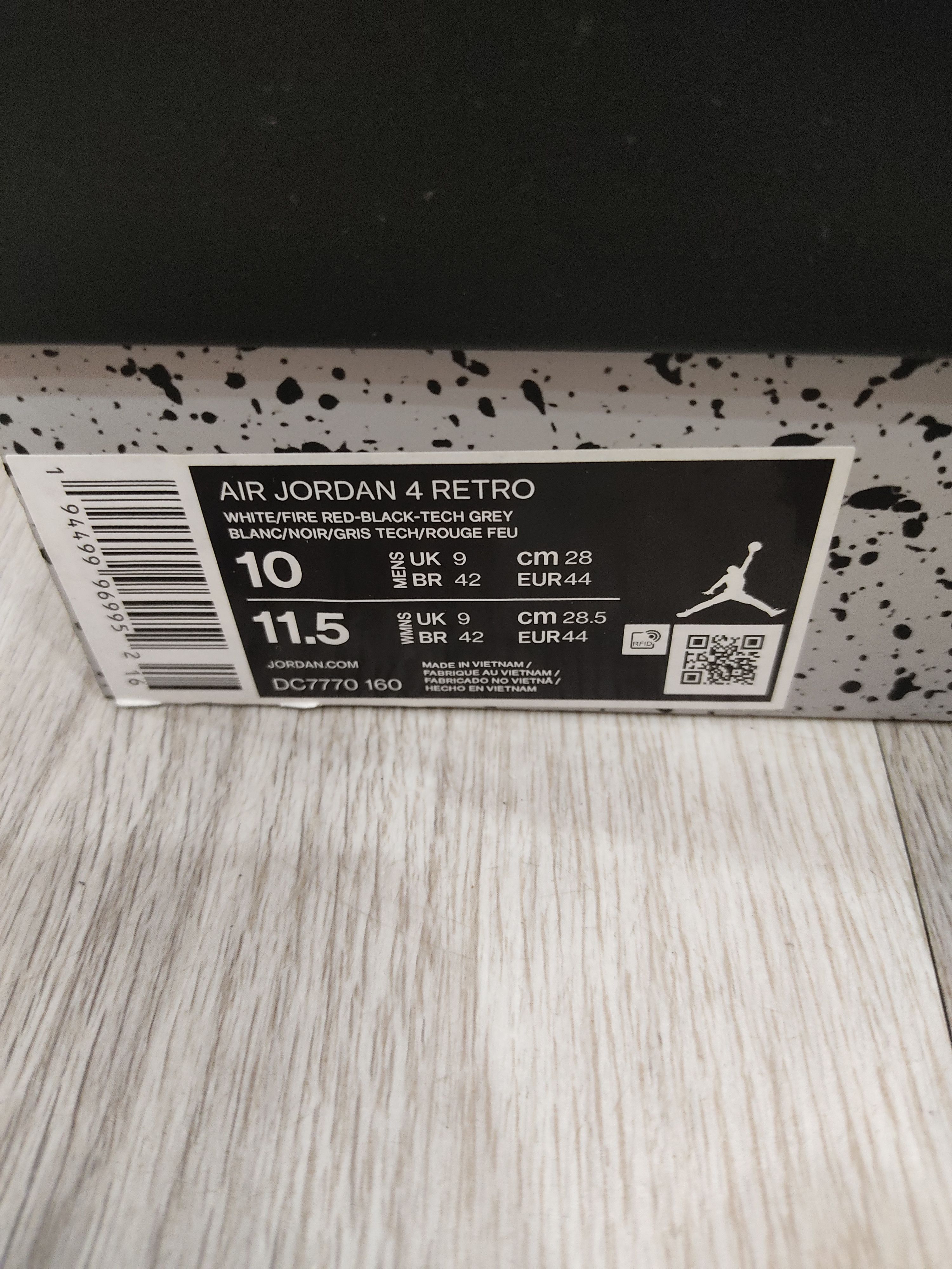 Jordan Brand AIR JORDAN 4 RETRO Size US 10 / EU 43 - 8 Thumbnail