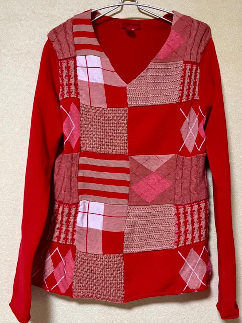 Comme des Garcons × Comme des Garcons SHIRT Patchwork Crochet Stitch Knit Sweater Size US XS / EU 42 / 0 - 1 Thumbnail