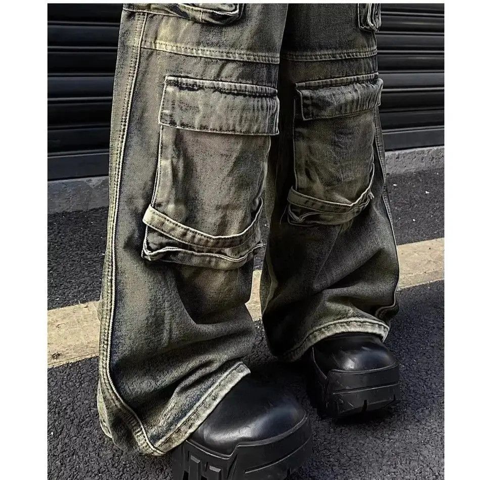 Japanese Brand Multi pocket hip-hop loose jeans Size US 32 / EU 48 - 4 Thumbnail