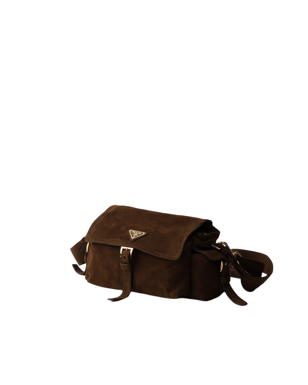 Prada PRADA Explore Med Cocoa Brown Suede Shoulder Bag New Size ONE SIZE - 2 Thumbnail