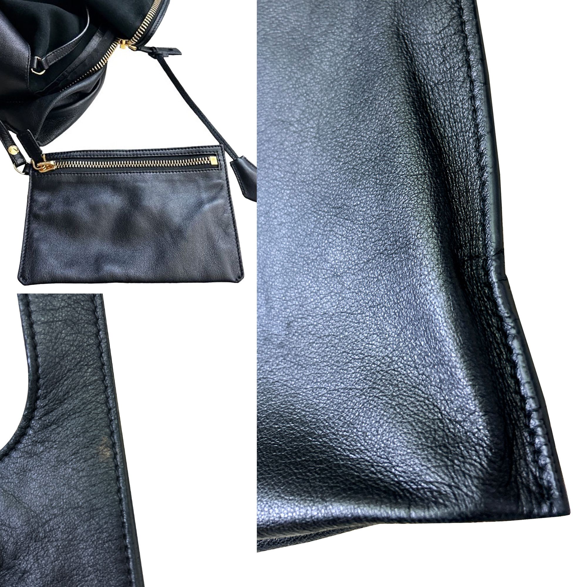 Tom Ford Tom Ford Alix Grained Leather Flat Shoulder Bag Size ONE SIZE - 9 Thumbnail