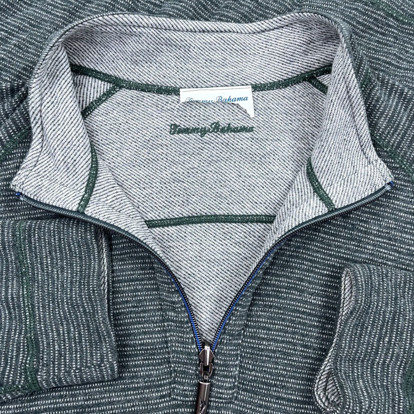 Tommy Bahama Tommy Bahama Sweater Men 2XL Green Knit Pullover 1/4 Zip Reversible Casual Golf Walking Classic Modern Size US XXL / EU 58 / 5 - 3 Thumbnail