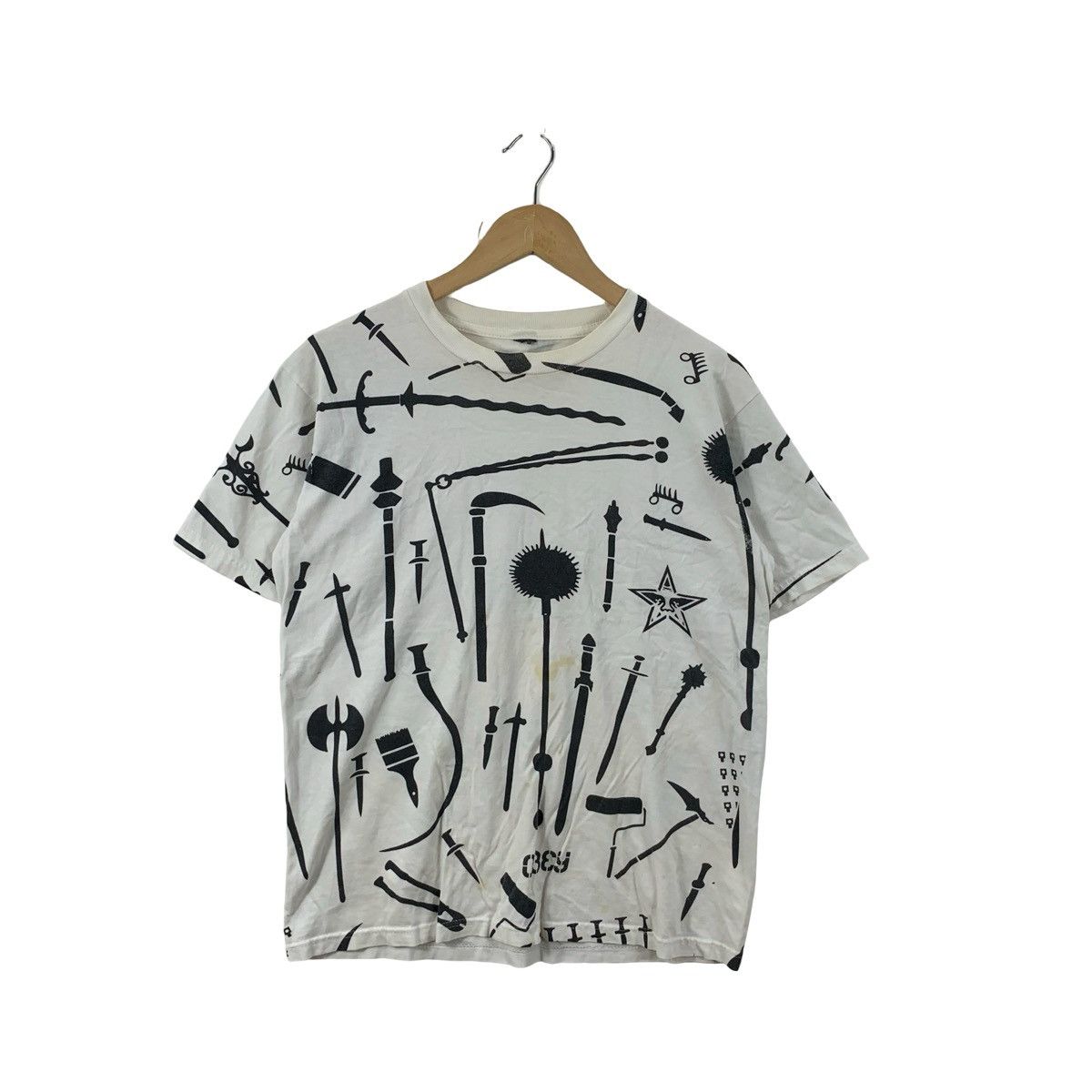 Vintage Vintage Graphic Weapons All Over Print Sword Motif S Size US M / EU 48-50 / 2 - 3 Thumbnail