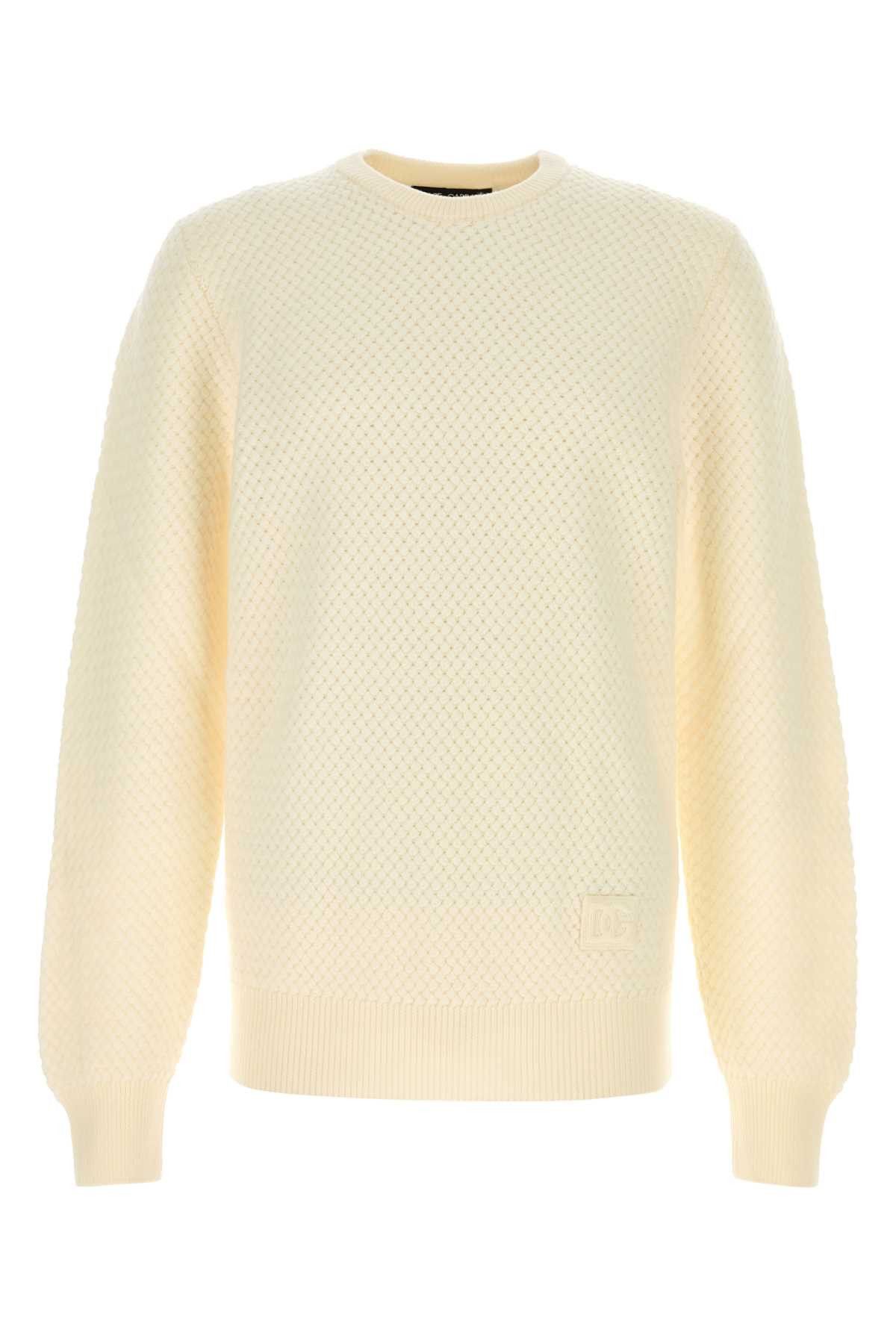 Dolce & Gabbana Ivory Wool Sweater Size US XL / EU 56 / 4 - 1 Thumbnail