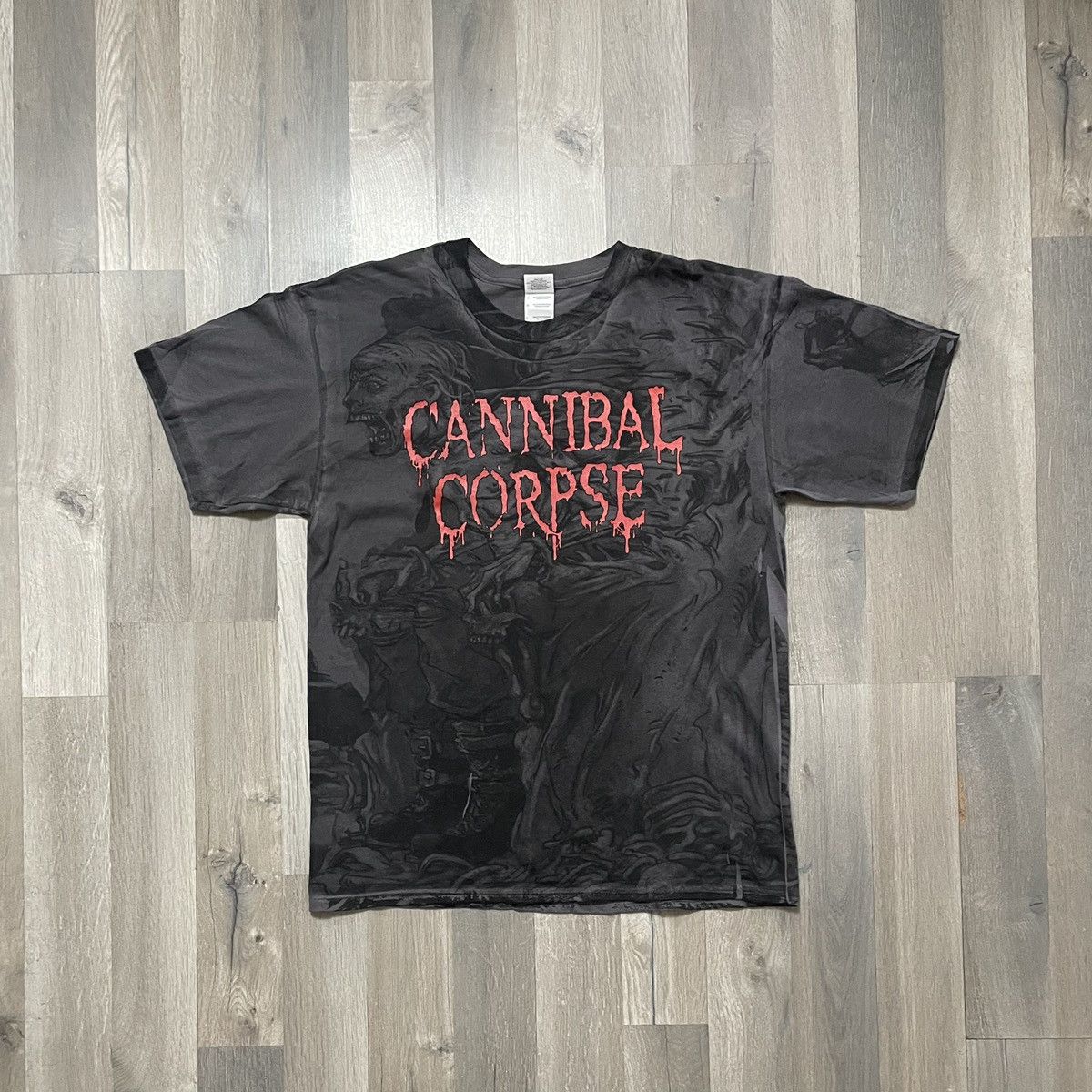 Gildan Vintage Cannibal Corpse AOP 2000s T-Shirt Size US L / EU 52-54 / 3 - 1 Thumbnail