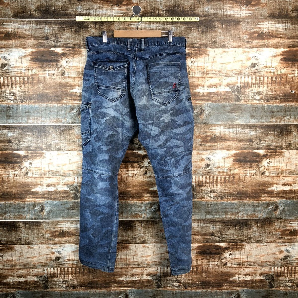 Japanese Brand Z Dragon camo Blue Distressed Denim vintage Pants #A2167 Size US 33 - 17 Thumbnail