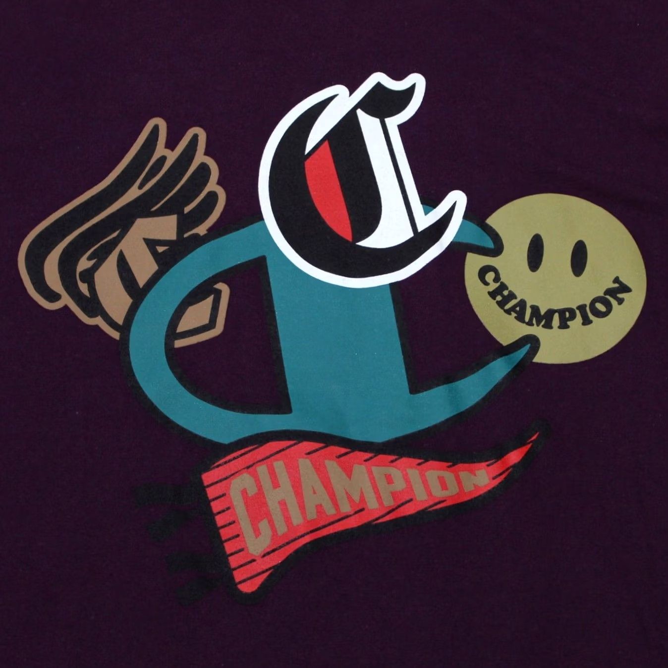 Champion Champion Graphic Shirt Mens XL Purple Short Sleeve Cotton Crew Neck T-Shirt Sports Logo 100% Cotton Size US XL / EU 56 / 4 - 2 Thumbnail
