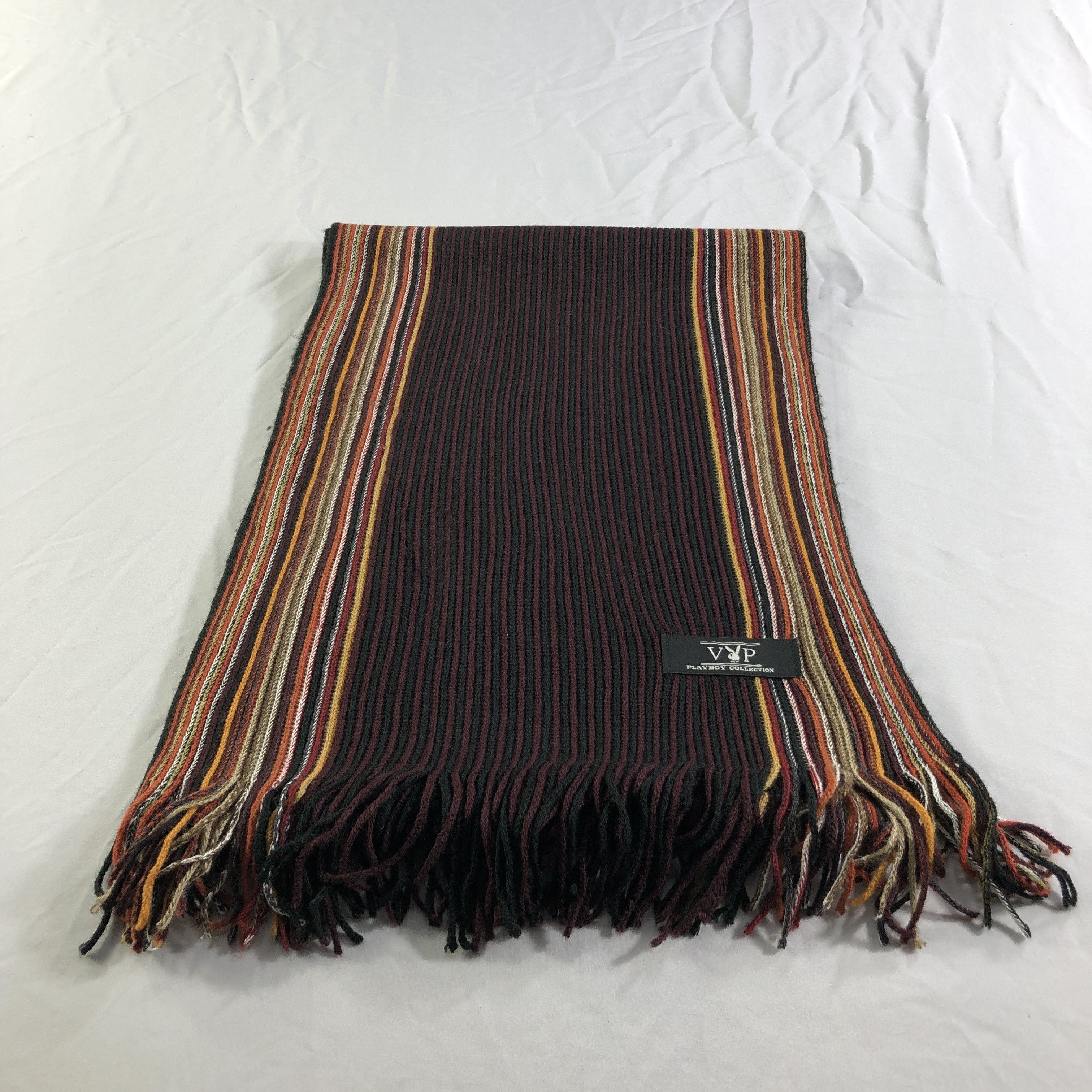 Playboy Playboy Stripe Knit Scarf Muffler Neckwear V2273 Size ONE SIZE - 3 Thumbnail