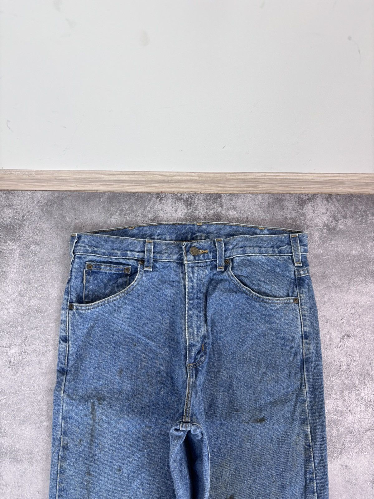 Carhartt Vintage Carhartt Men’s Blue Denim Jeans Straight Fit B17 STW Size US 33 - 16 Thumbnail