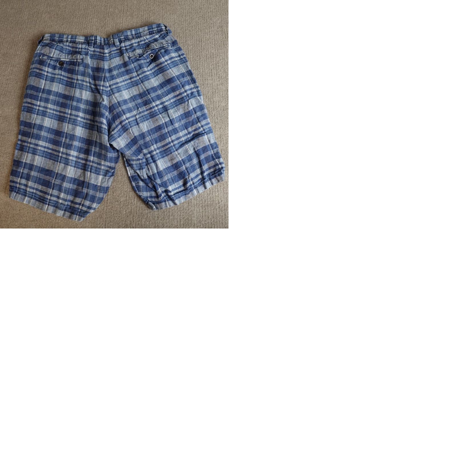 J.Crew J.Crew Mens Shorts 32 Blue Plaid Linen 10" Chino Casual Preppy Mens Size US 32 / EU 48 - 9 Thumbnail