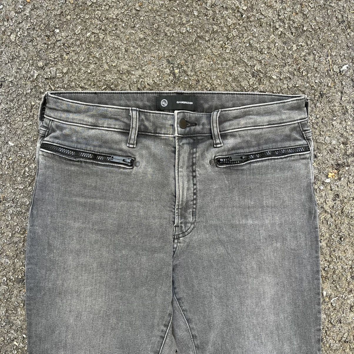 GU × Undercover Undercover × GU Damage Jeans Gray Pants Distressed Size US 32 / EU 48 - 3 Thumbnail