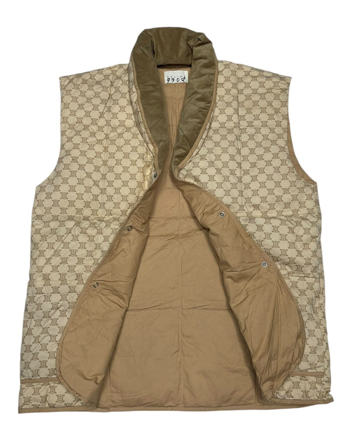 Celine Vintage CELINE Monogram Puffer Down Vest Jacket Size US M / EU 48-50 / 2 - 8 Thumbnail