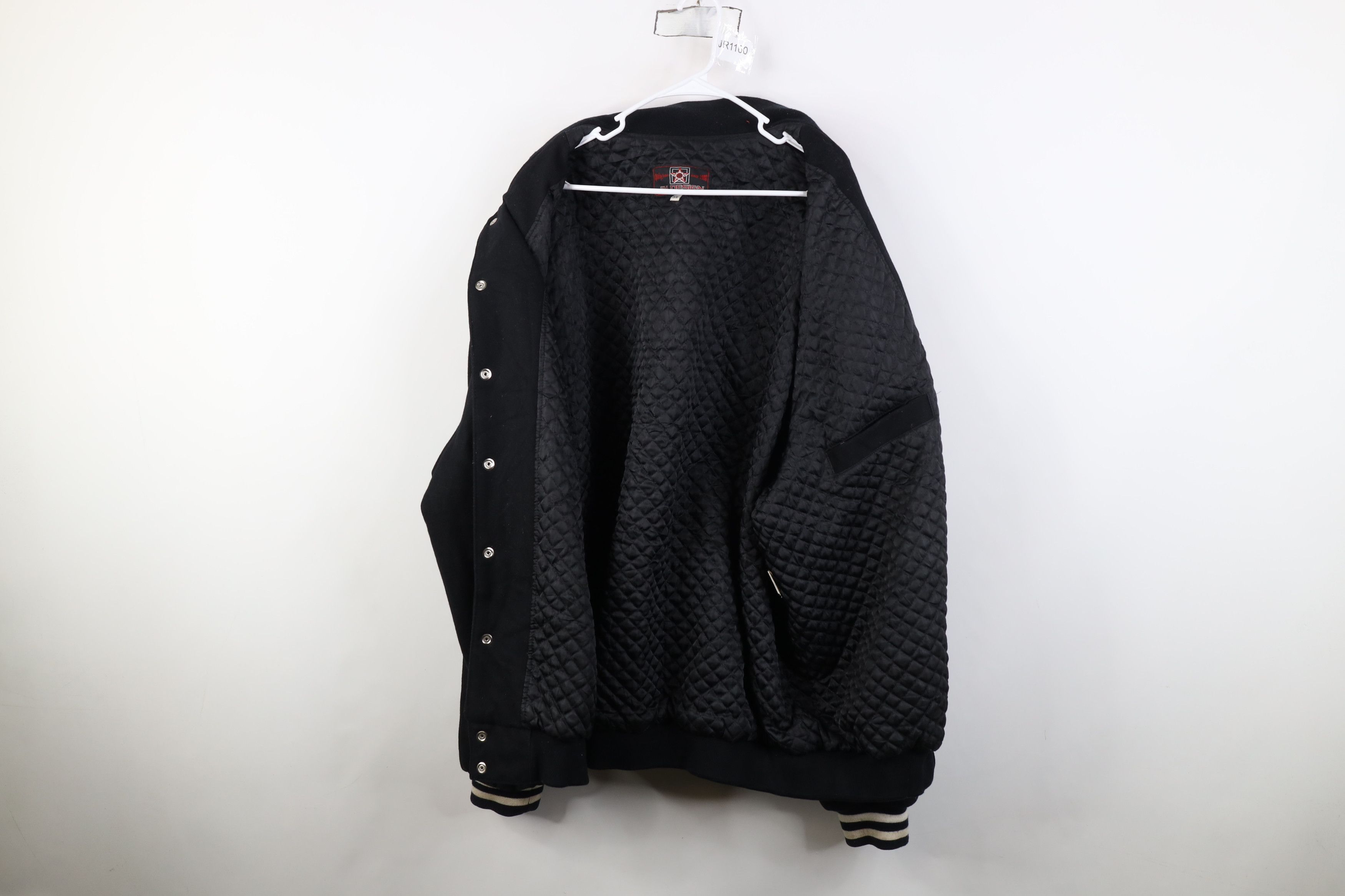 Vintage Vintage 90s JH Design Yankees Baseball Varsity Jacket Black Size US XXL / EU 58 / 5 - 11 Thumbnail