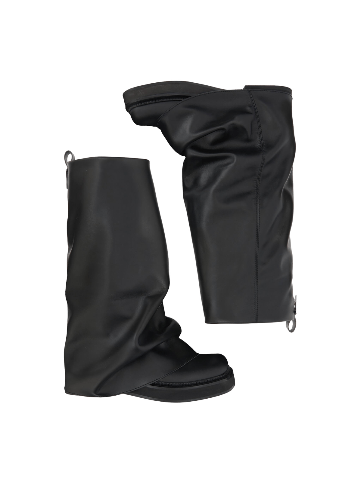 ATTICO Robin Black Leather Combat Boots New Authentic