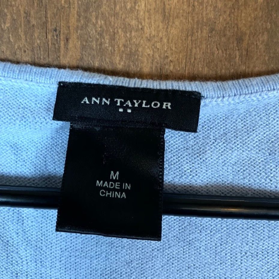 Ann Taylor Ann Taylor Sweater Womens Periwinkle Cable Knit Scoop Neck Stretch Medium Size M / US 6-8 / IT 42-44 - 6 Thumbnail