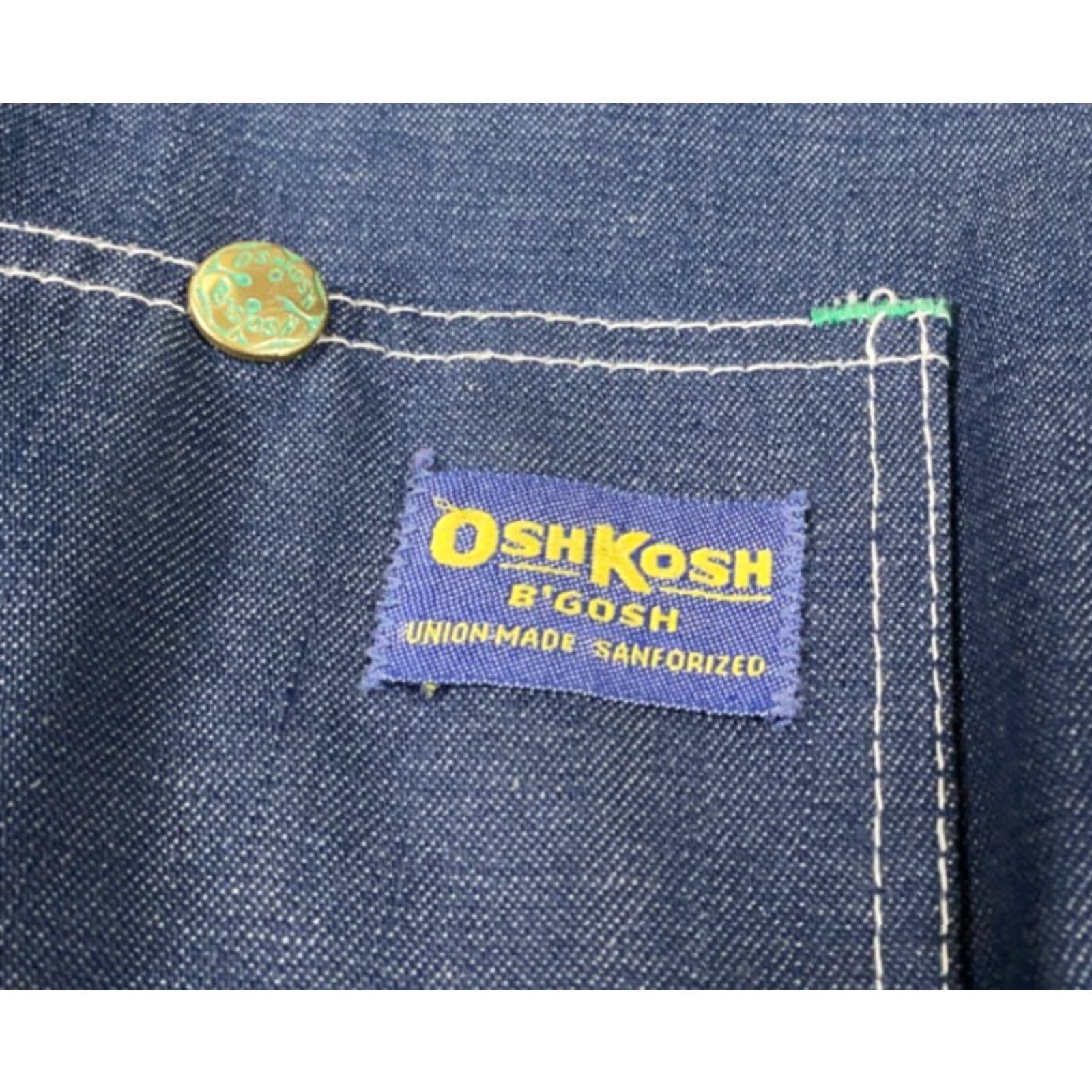 Vintage VINTAGE OshKosh B'gosh Denim Chore Jacket Men 42 Long Blue Union Made Unlined Jeans Jacket Hipster Retro Size US XS / EU 42 / 0 - 4 Thumbnail