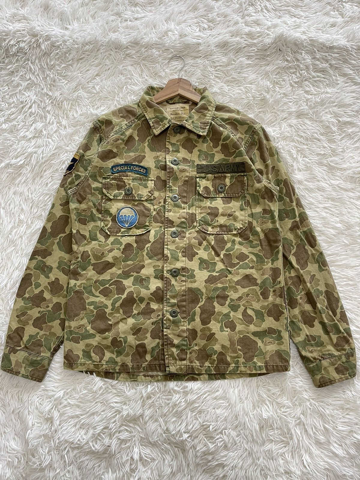 Vintage Camouflage U.S Army Special Forces Button Up Jacket