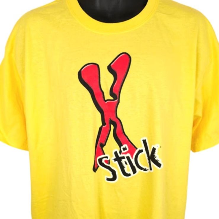 Anvil VINTAGE Anvil T-Shirt Mens XL Yellow Snack Tee Y2K Stick Gum Promo Shirt Size US XL / EU 56 / 4 - 2 Thumbnail