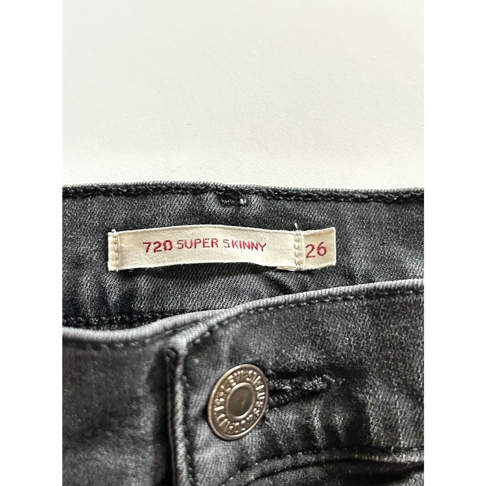 Levi's Levi's 720 Skinny Jeans Womens Black Denim Wash 26 Regular High Rise Pockets Denim Zip Cotton Blend Jeans Women Size 26" / US 2 / IT 38 - 5 Thumbnail
