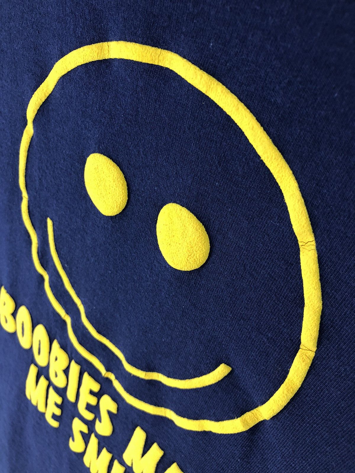Hook-Ups × Japanese Brand Japanese Brand Spencer's Boobies Make Me Smile Logo Tshirt Size US XL / EU 56 / 4 - 6 Thumbnail