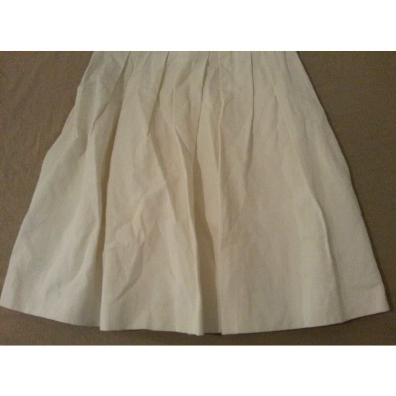 French Connection Womens French Connection Dress 10 Midi Fit & Flare Yellow Cream Womens Size L / US 10 / IT 46 - 3 Thumbnail