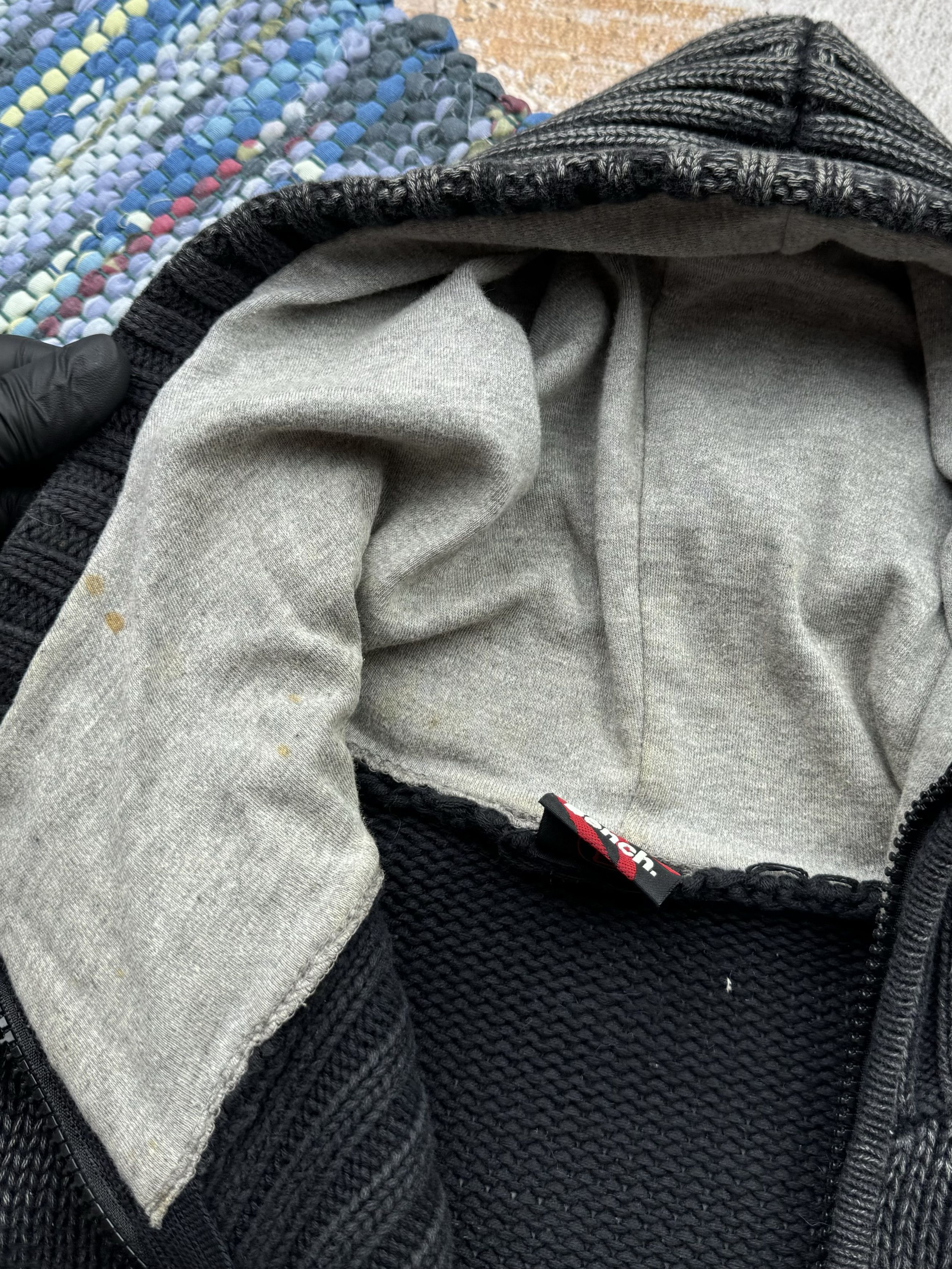 Bench Bench Vintage Faded Cropped Hoodie Ribbed Details A521(194) Size S / US 4 / IT 40 - 8 Thumbnail
