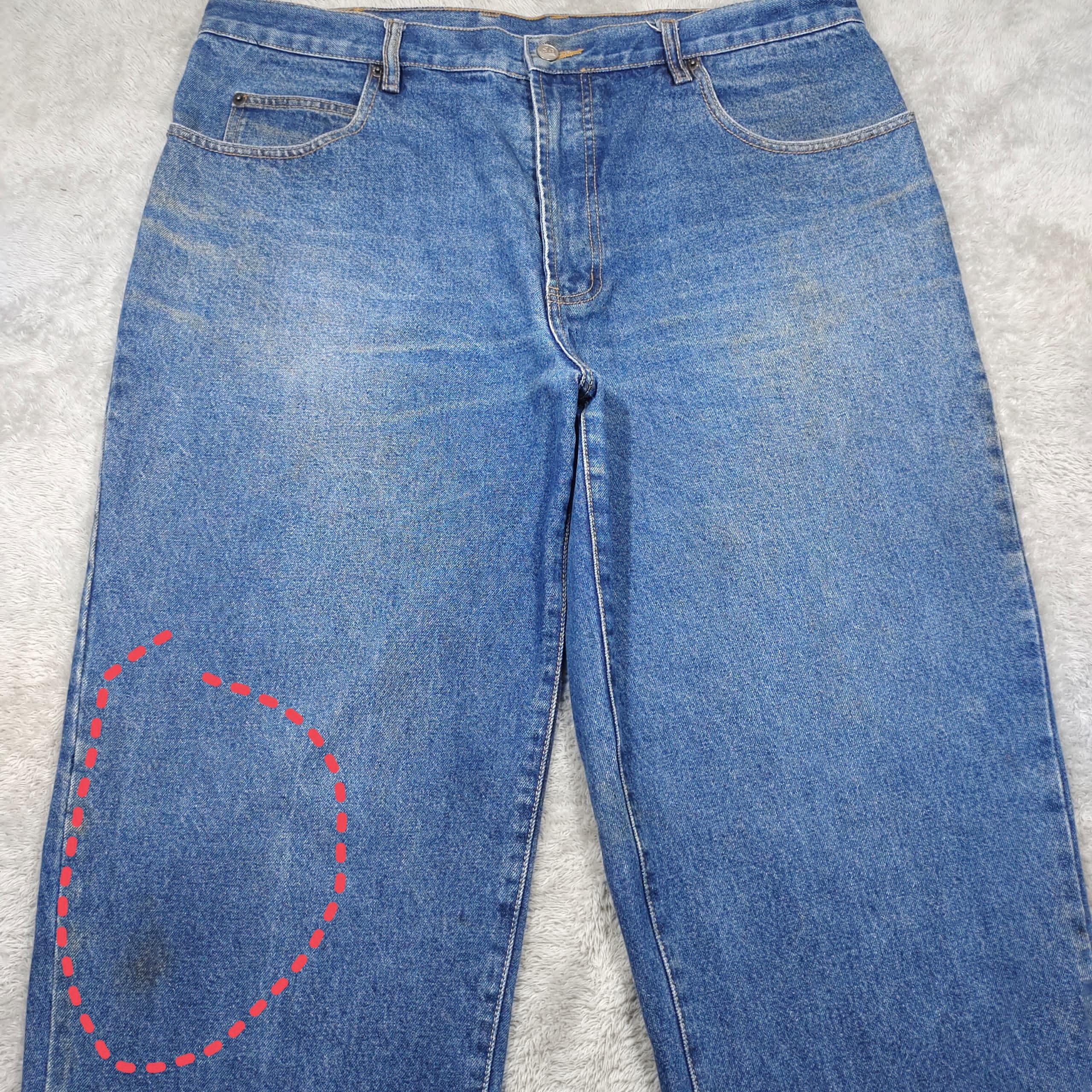 Fubu × JNCO × Southpole DISTRESSED Y2K KINGGEE KNEE REFLECTOR JEANS PANT Size US 39 - 7 Thumbnail
