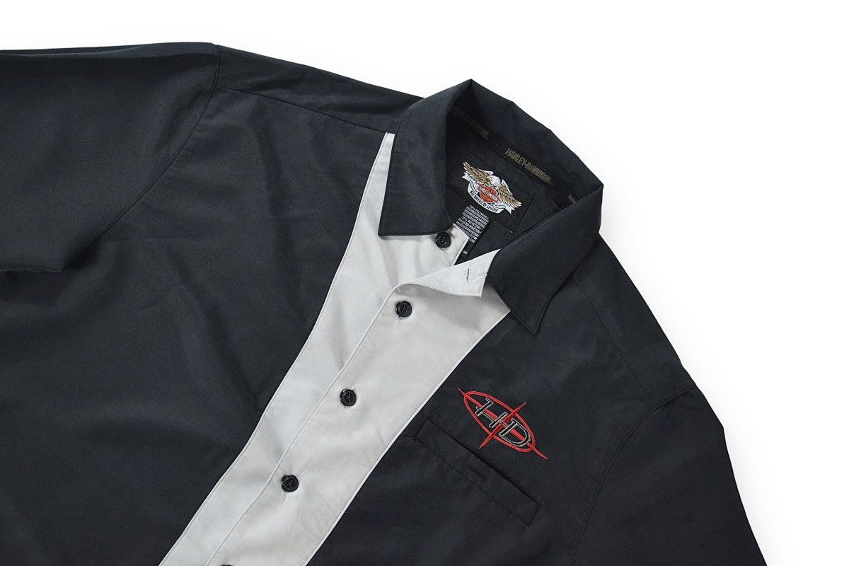 Harley Davidson Vintage Harley Davidson Viscose Bowling Embroidered Shirt Size US M / EU 48-50 / 2 - 8 Thumbnail