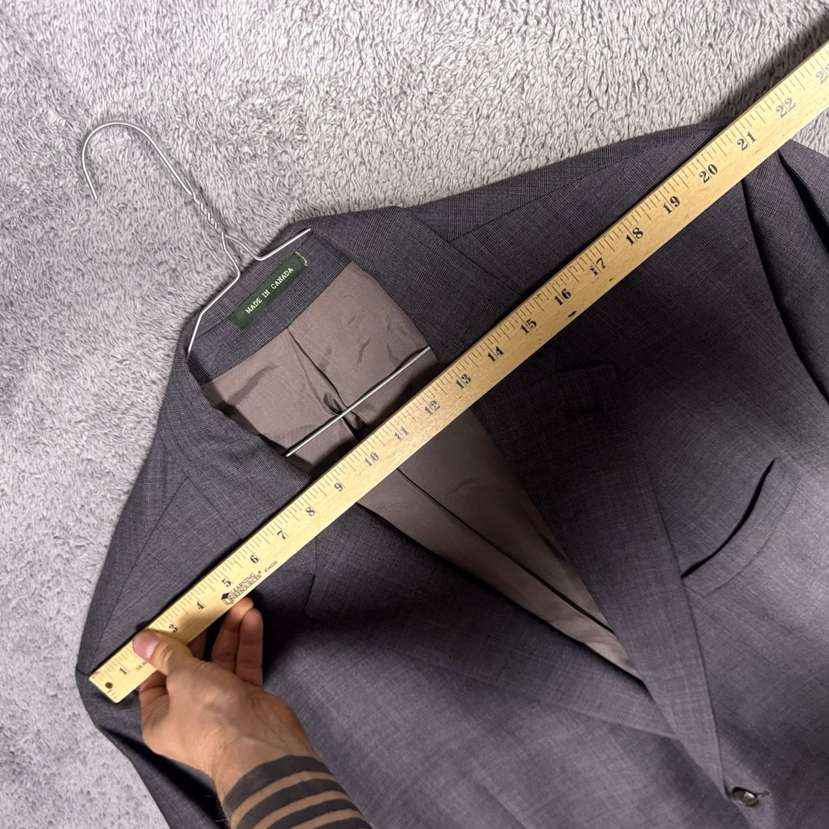 Ralph Lauren Ralph Lauren Suit Men 52R 38x26 2 Piece Set Glen Check 100% Pure New Wool Size 52R - 6 Thumbnail