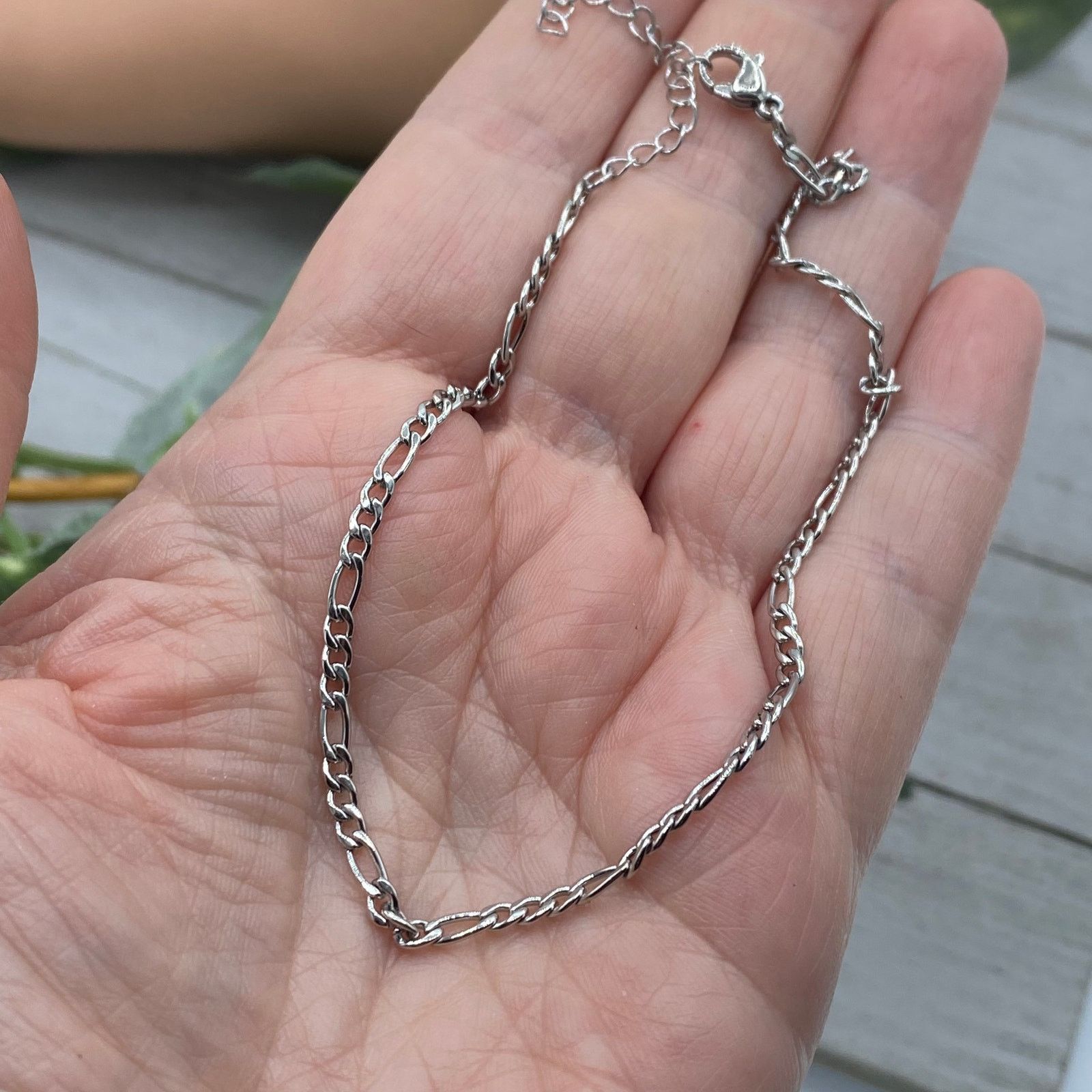 The Unbranded Brand Stainless Steel 3 mm Figaro Anklet Size ONE SIZE - 3 Thumbnail