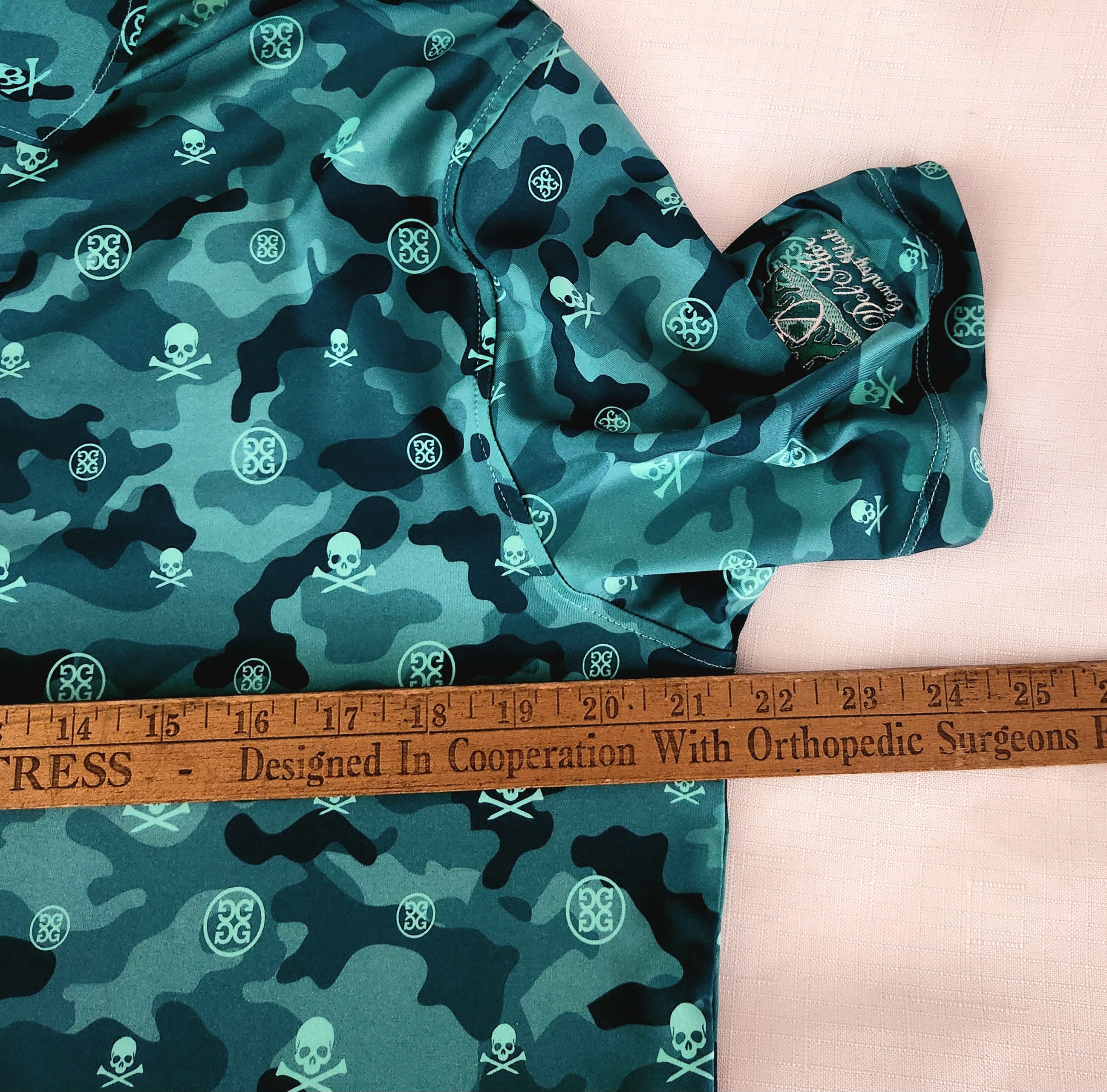 G/FORE G/Fore Golf Shirt Polo Icon Camo Tech Print Lotus Green Size US M / EU 48-50 / 2 - 8 Thumbnail