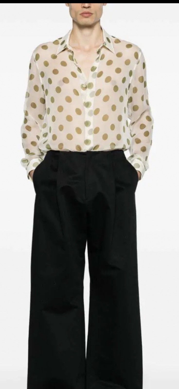 Saint Laurent Paris Saint laurent sheer transparent silk shirt. 41/16. $2100 Size US L / EU 52-54 / 3 - 1 Thumbnail