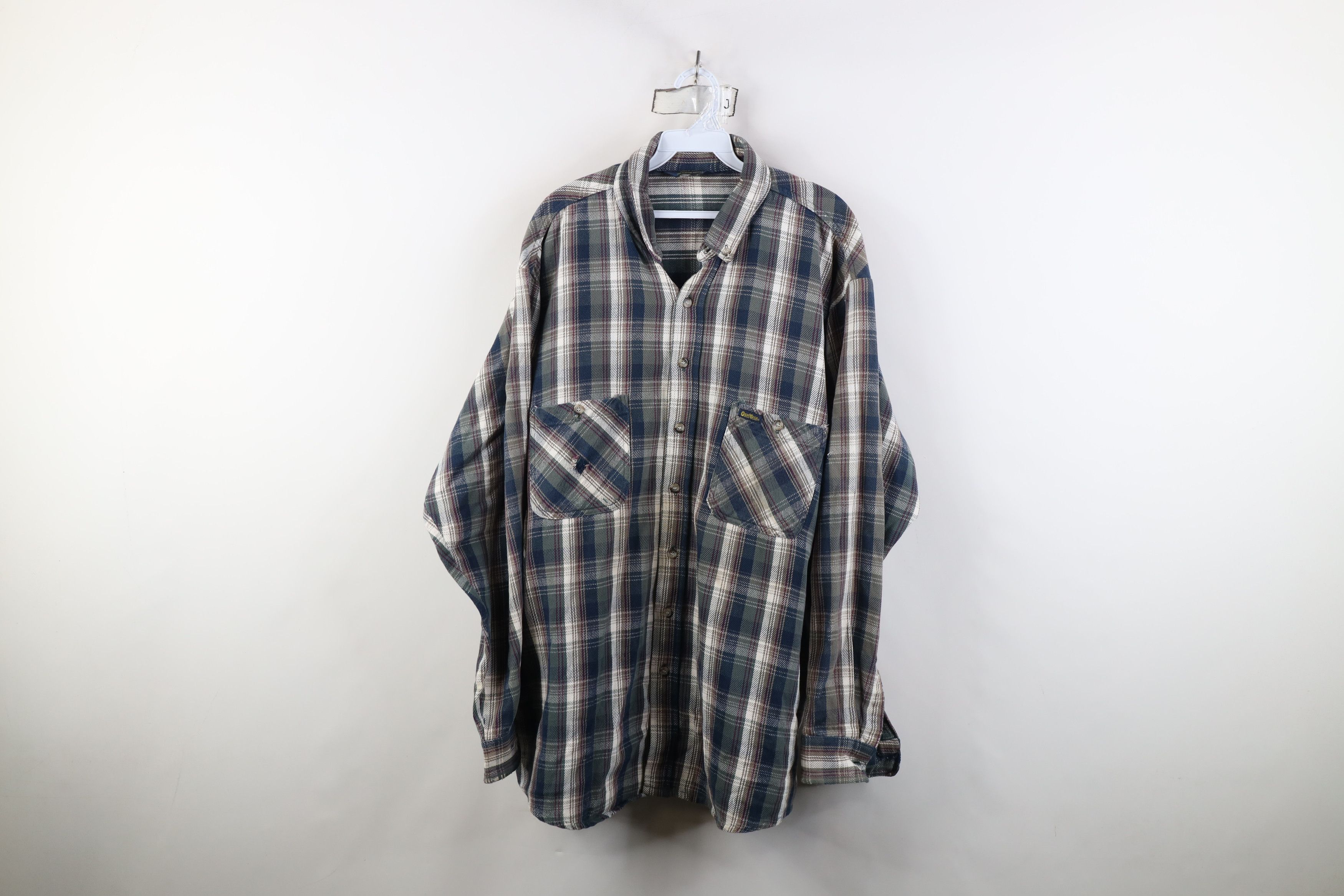 Vintage Vintage 90s OshKosh B'Gosh Heavy Flannel Button Down Shirt Size US XXL / EU 58 / 5 - 1 Thumbnail