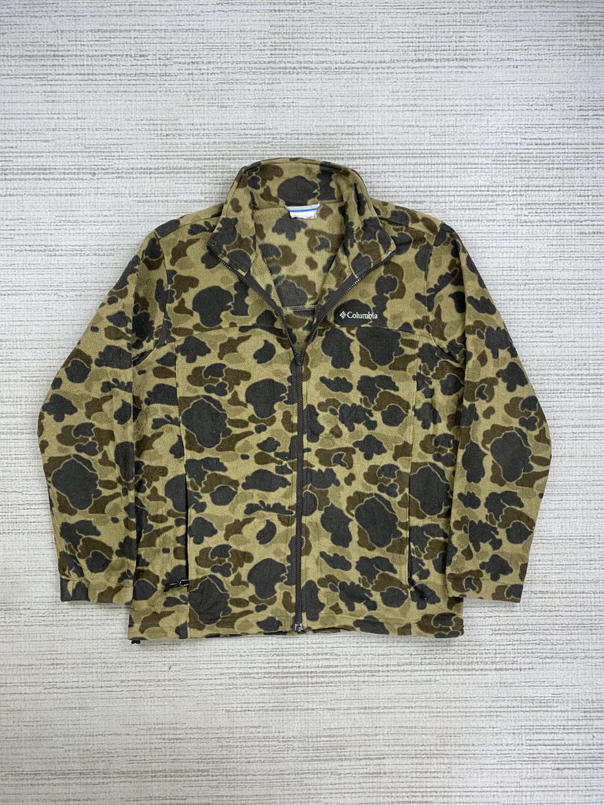 Columbia × Japanese Brand × Vintage Vintage Columbia Duck Camo Fleece Jacket Size US M / EU 48-50 / 2 - 5 Thumbnail
