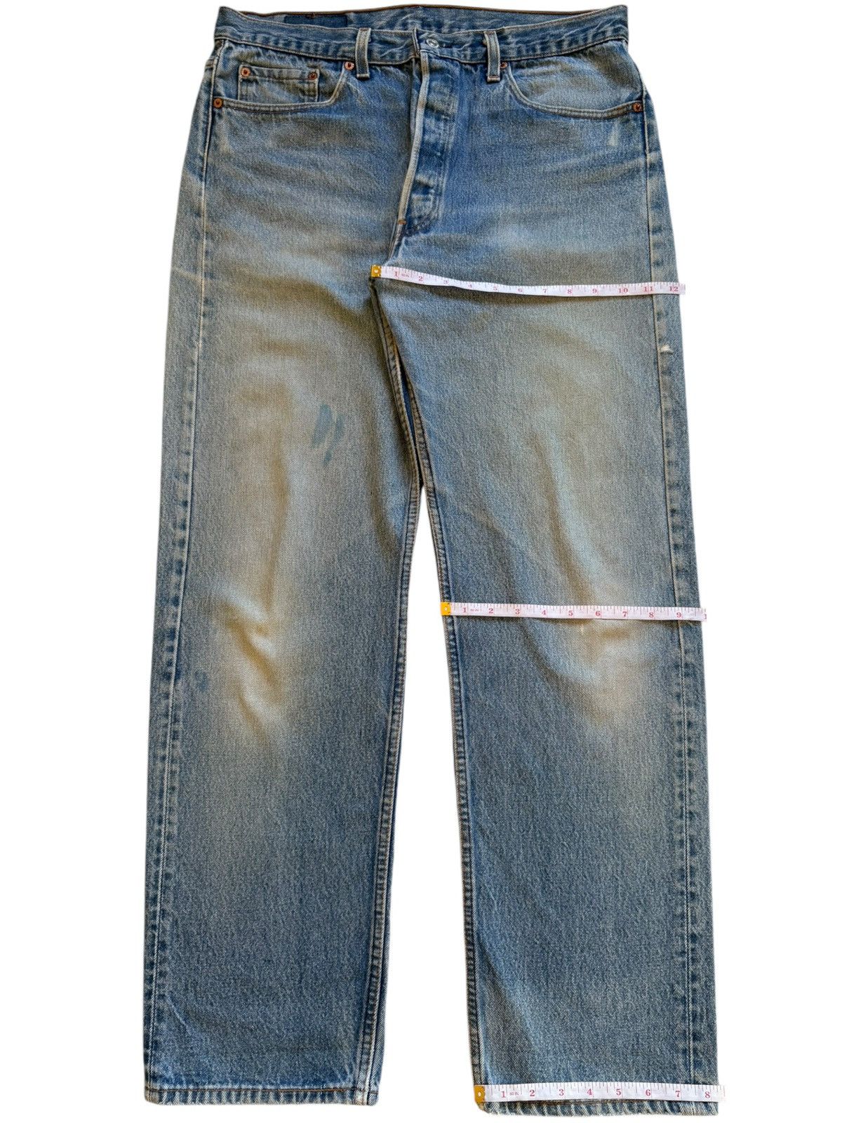 Levi's × Levi's Vintage Clothing Vintage 90s Levis 501 Faded Blue Wash Loose Fit Jeans Size US 35 - 13 Thumbnail