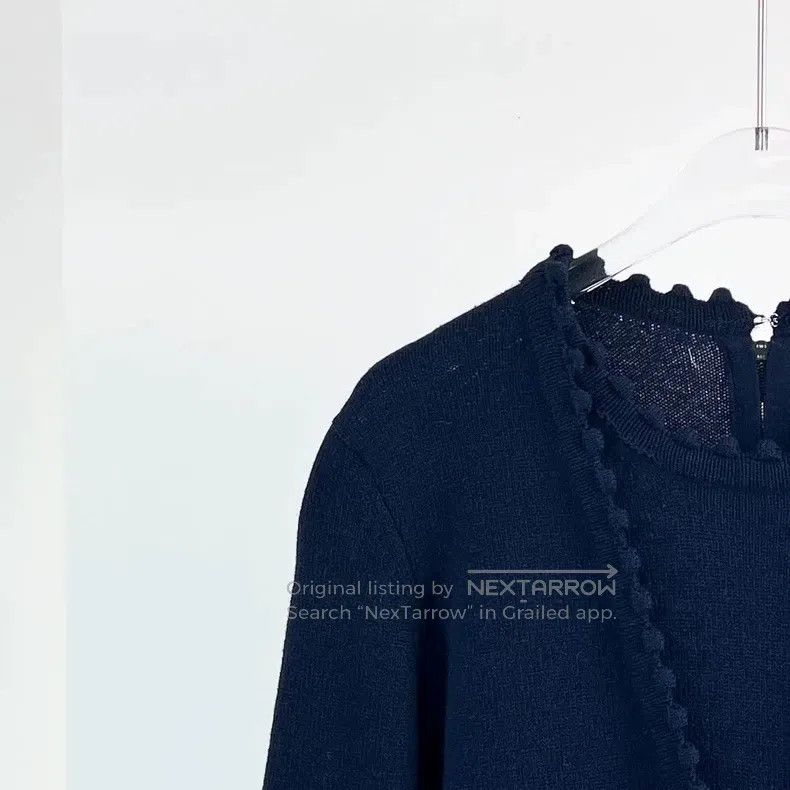 Chanel Chanel 18B dark blue knit coat Size XS / US 0-2 / IT 36-38 - 3 Thumbnail
