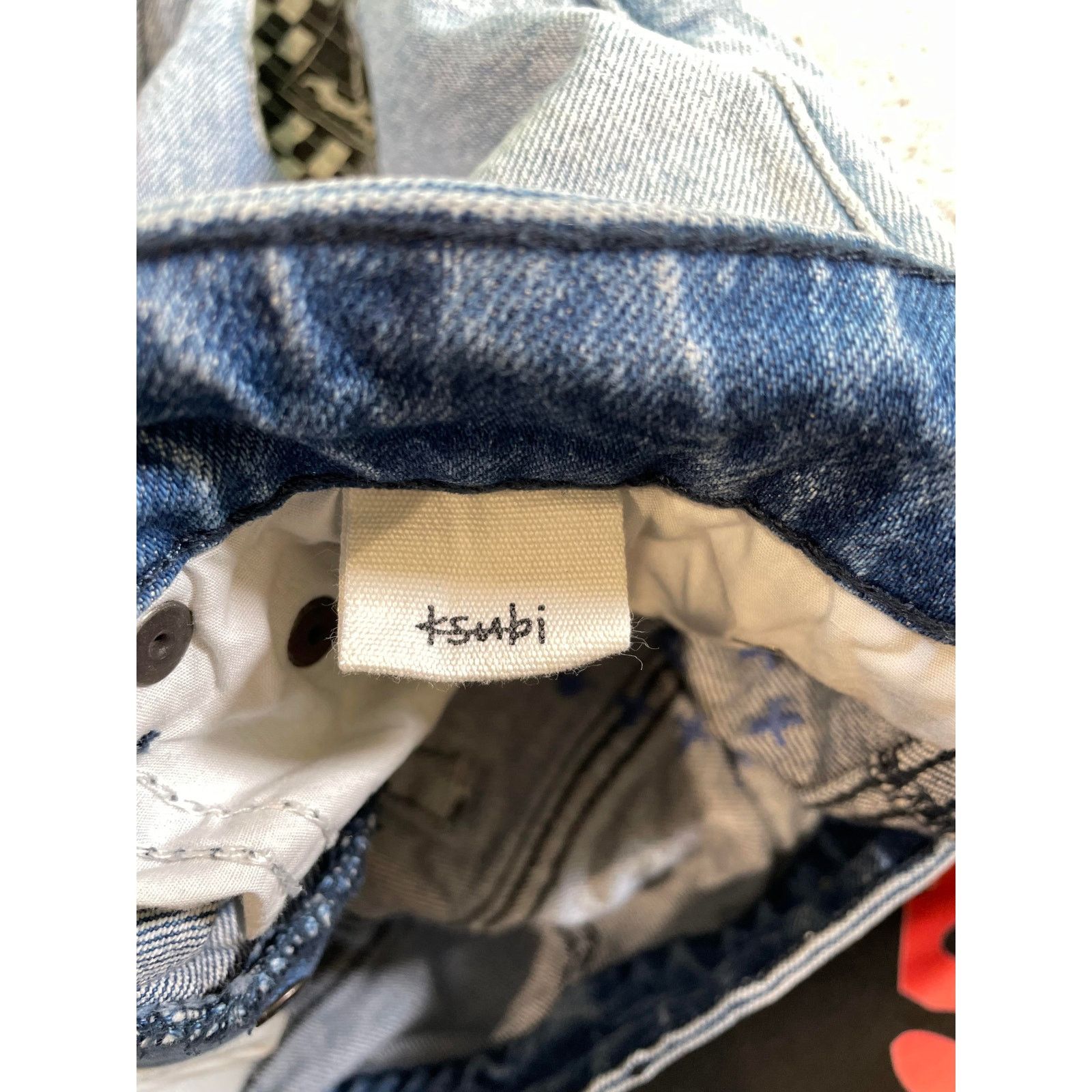 Ksubi Ksubi Red Patchwork Light Wash Jeans Size US 31 - 6 Thumbnail