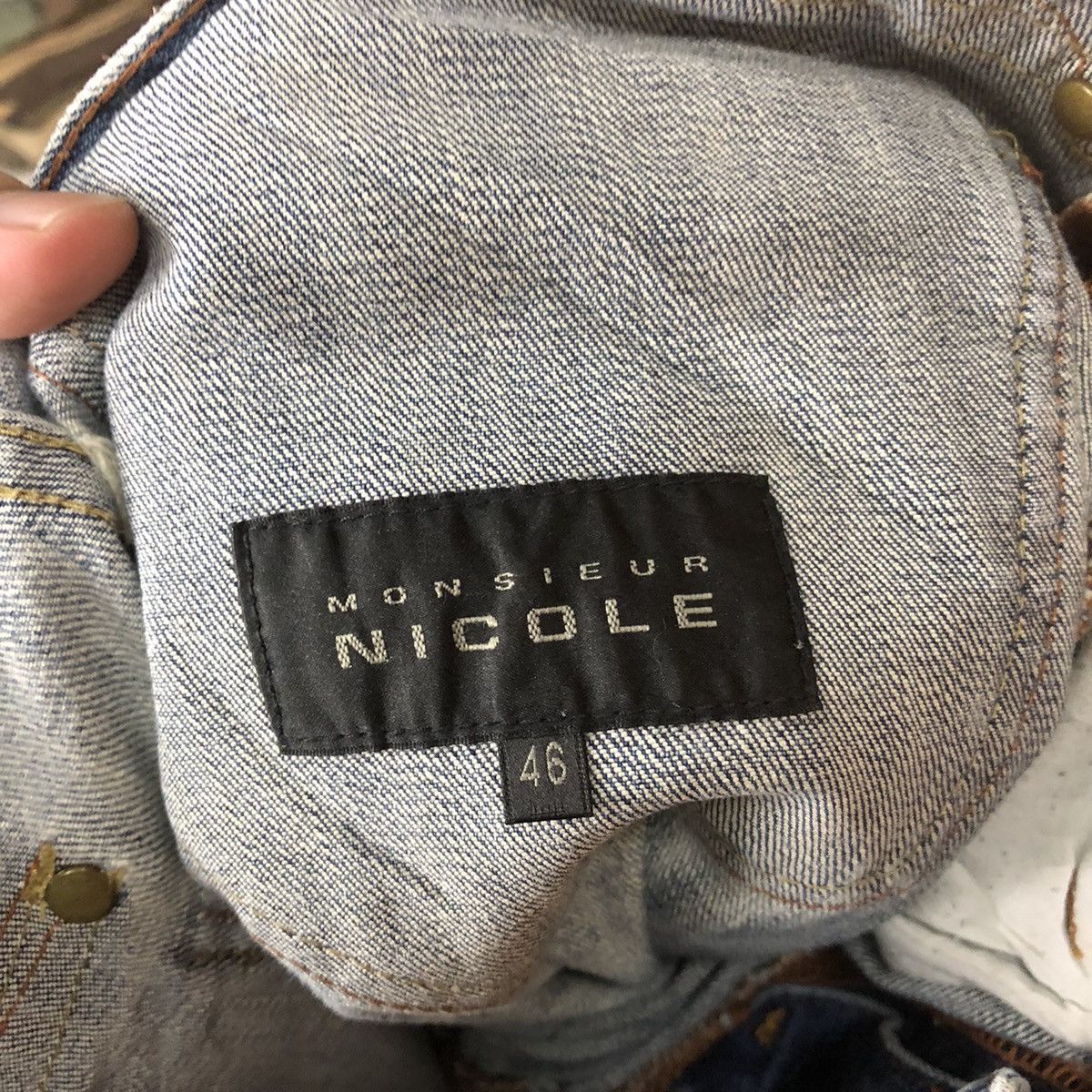 Japanese Brand Monsieur Nicole Blue Distressed Denim Pants #7330 Size 32" / US 10 / IT 46 - 22 Thumbnail