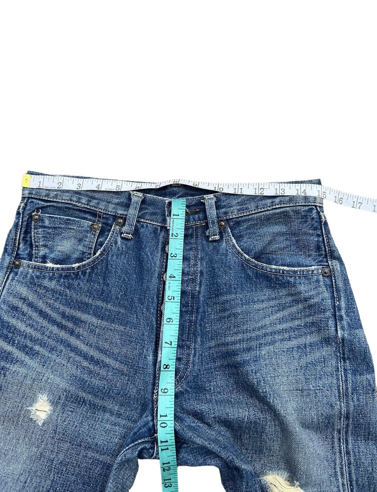 Japanese Brand × Levi's Vintage Clothing × Vintage VTG 2003 LVC 1955 Levi’s 501 XX Rips Denim Selvedge Jeans Size US 30 / EU 46 - 3 Thumbnail