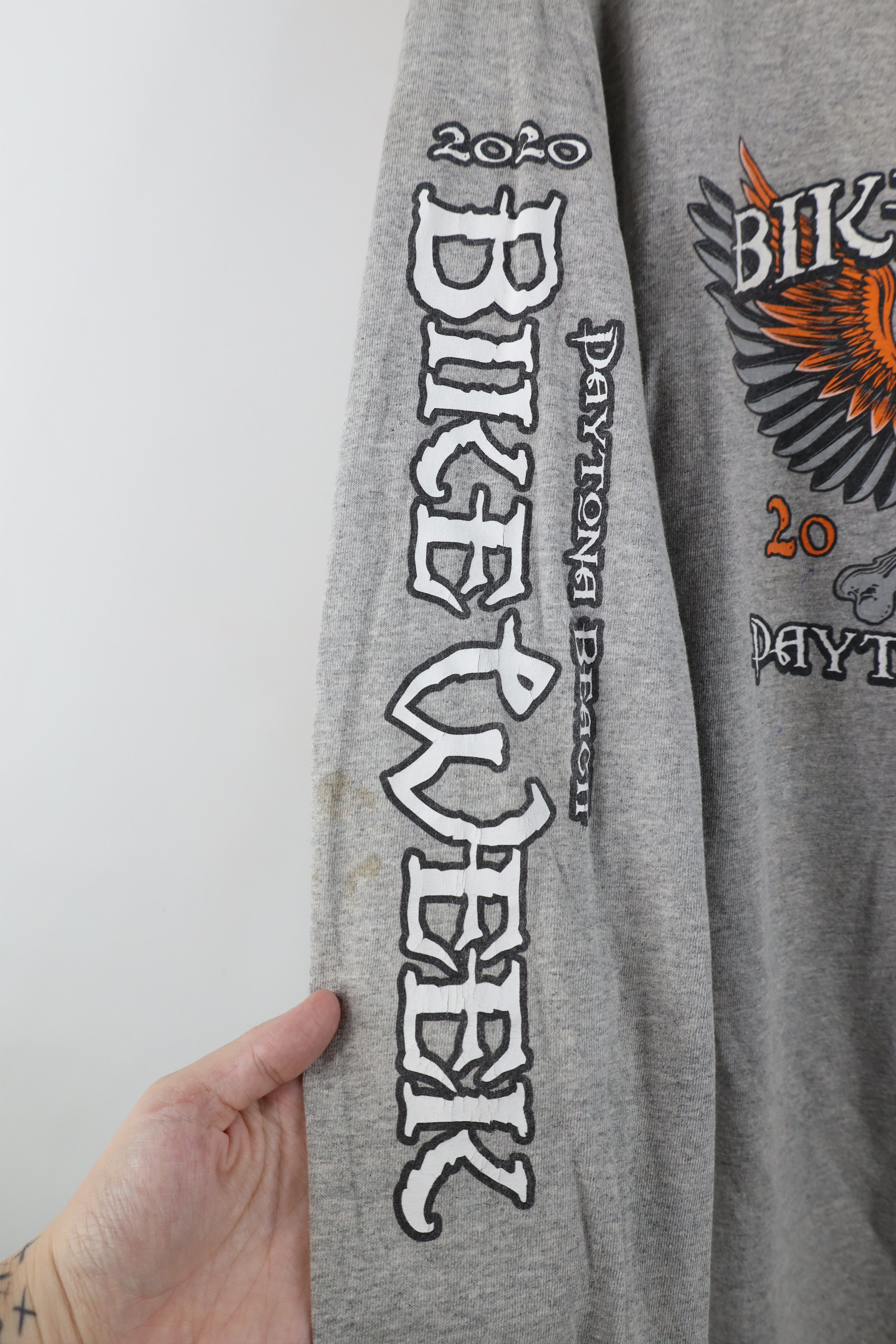 Vintage Y2K Beach Bike Week Skull Crossbones Long Sleeve Shirt Size US L / EU 52-54 / 3 - 4 Thumbnail
