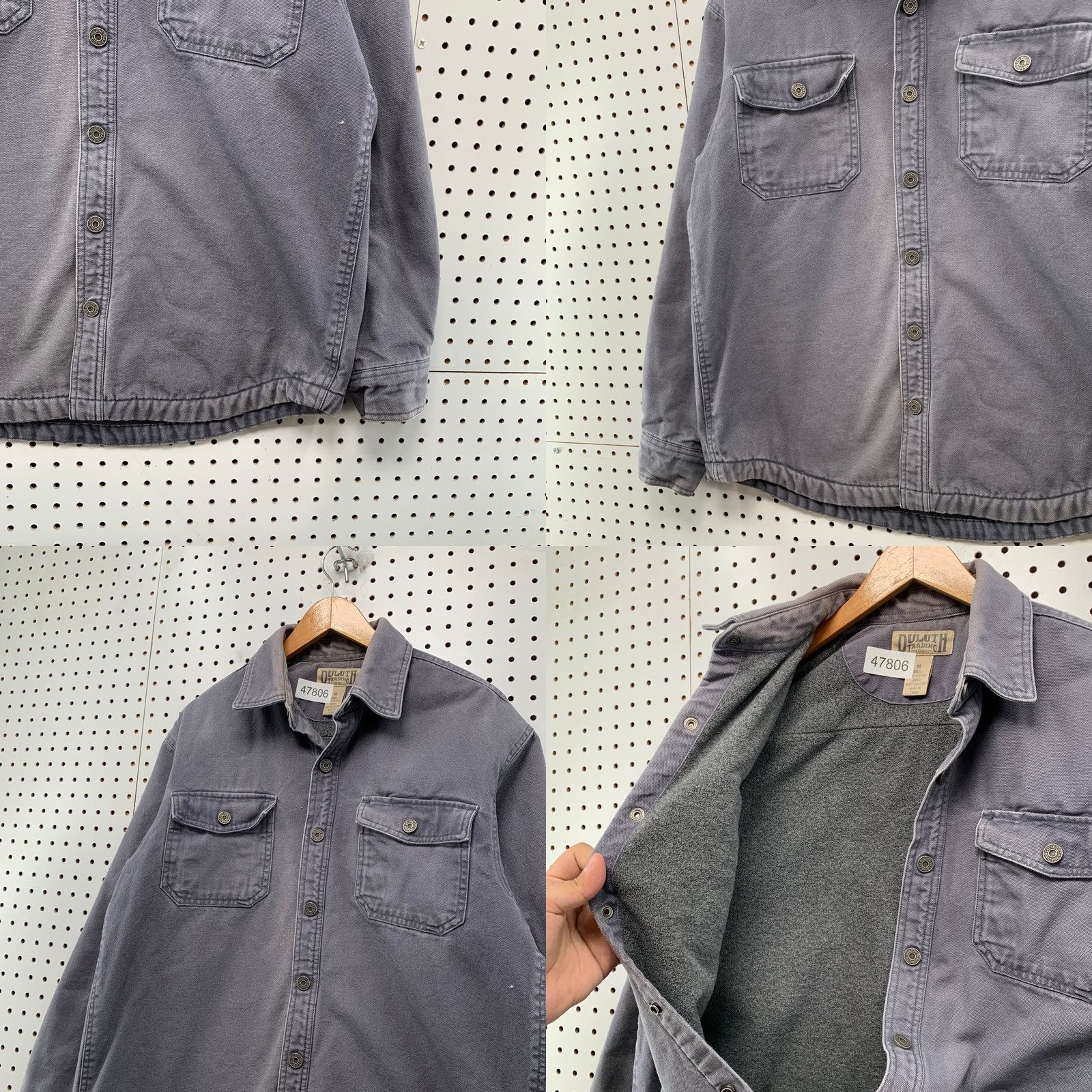 Vintage Duluth Men Jacket M Faded Gray Lined Heavyweight Canvas Cotton Wool Outdoor Winter Fall Hiking Regular Size M Mens Size US M / EU 48-50 / 2 - 8 Thumbnail