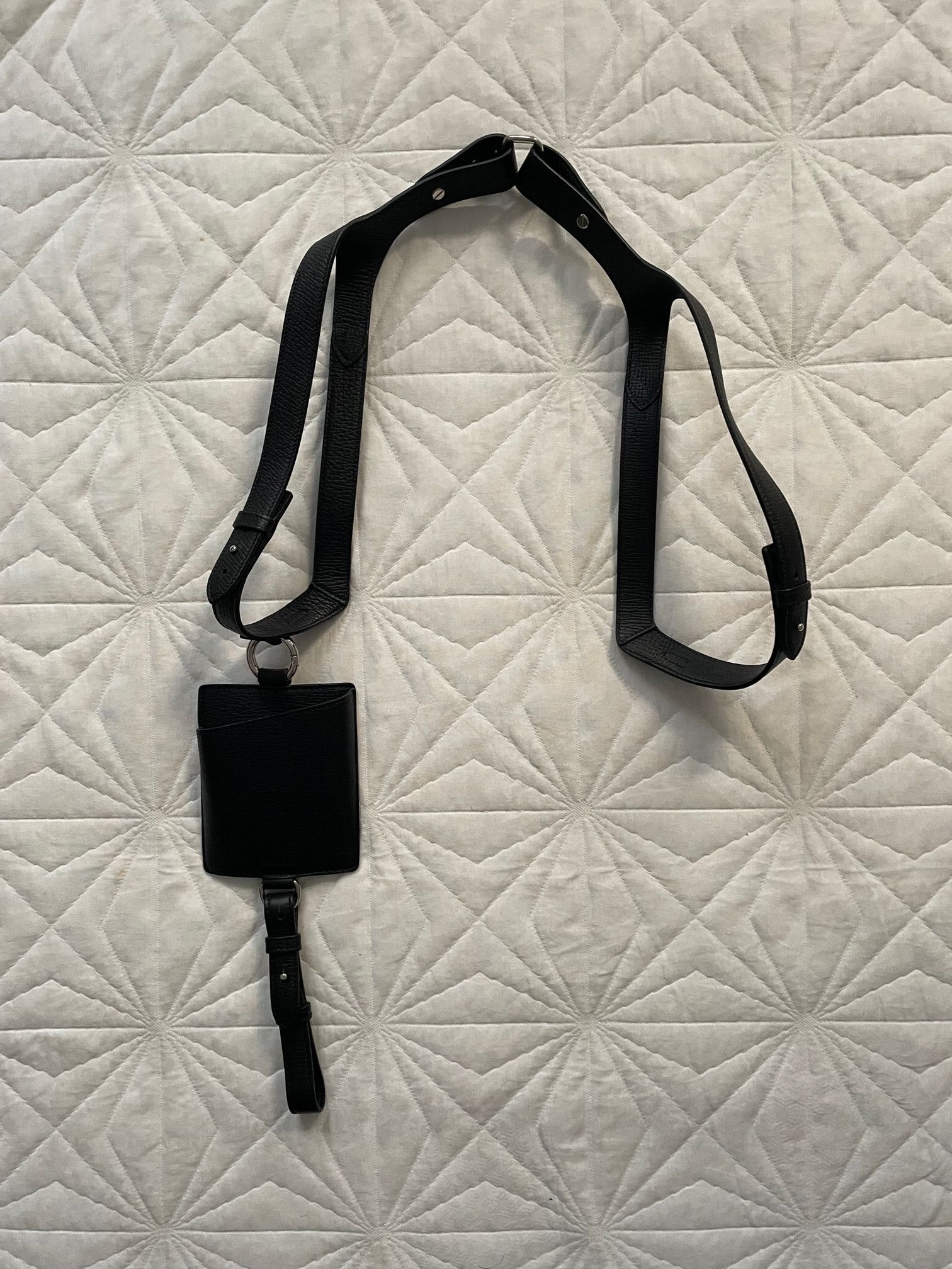 Jil Sander Jil Sander harness black leather bag journey wallet holder Size ONE SIZE - 1 Thumbnail