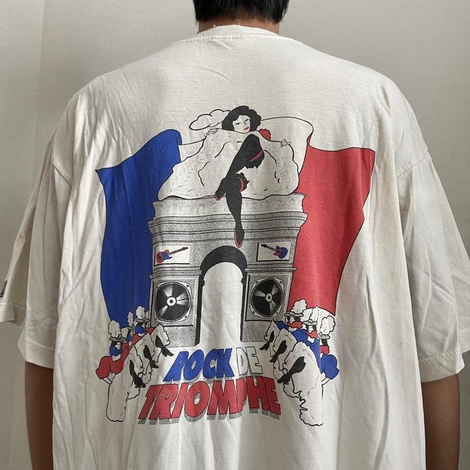 T-shirt Hard Rock Café Paris Taille M - Blanc, Manches Courtes, Occasion Très Bon état