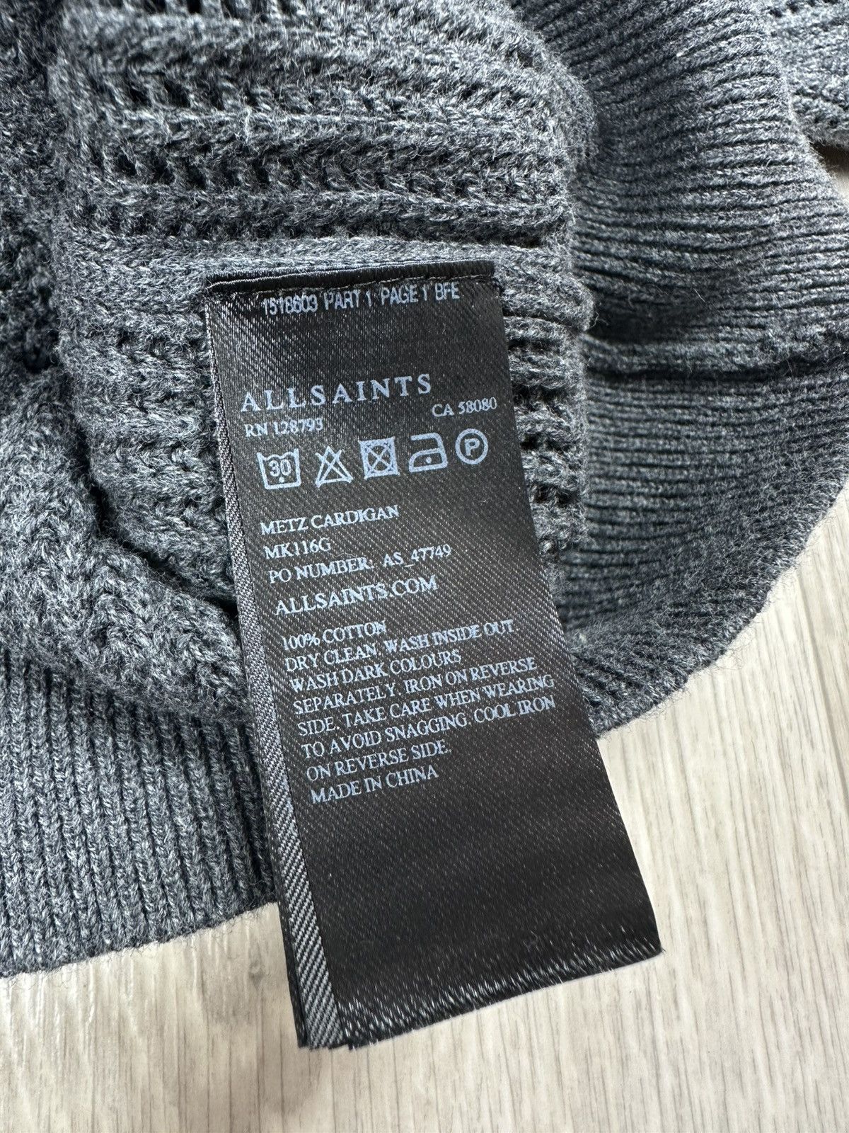 Allsaints Allsaints Zip Sweater Knit Gray Hoodie Rare Size M Size US M / EU 48-50 / 2 - 8 Thumbnail