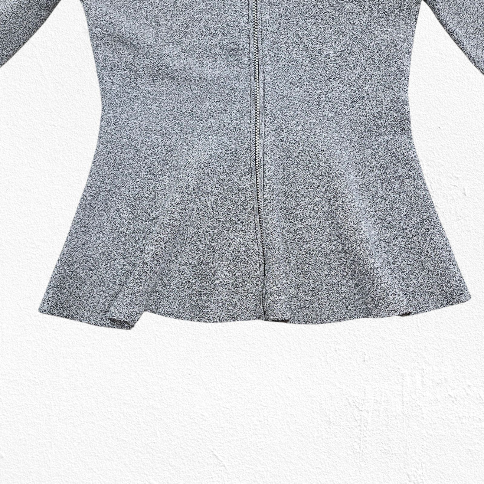 Theory Theory Peplum Zip Knit Blazer Gray Stretch Size M Size M / US 6-8 / IT 42-44 - 4 Thumbnail