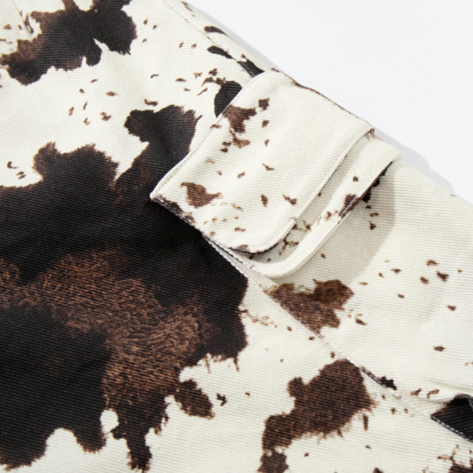 Other Cow-Print Camo Curved 7/8 Wide-Leg Jorts Shorts Size US 30 / EU 46 - 9 Thumbnail