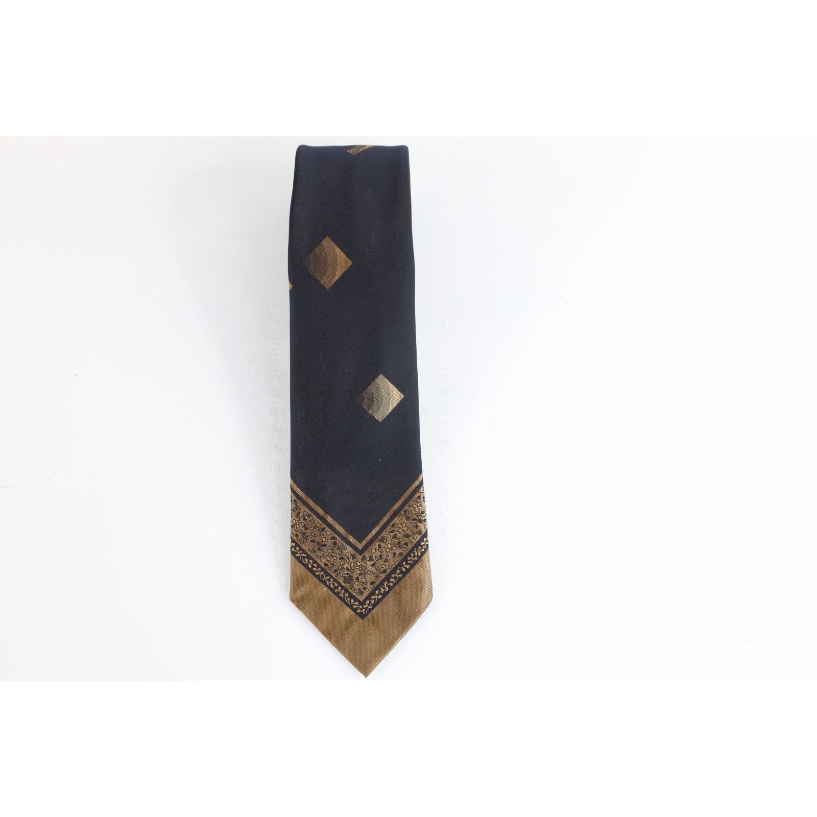 Vintage Vintage 60s 70s Rockabilly Silk Flower Skinny Neck Tie Size ONE SIZE - 1 Thumbnail