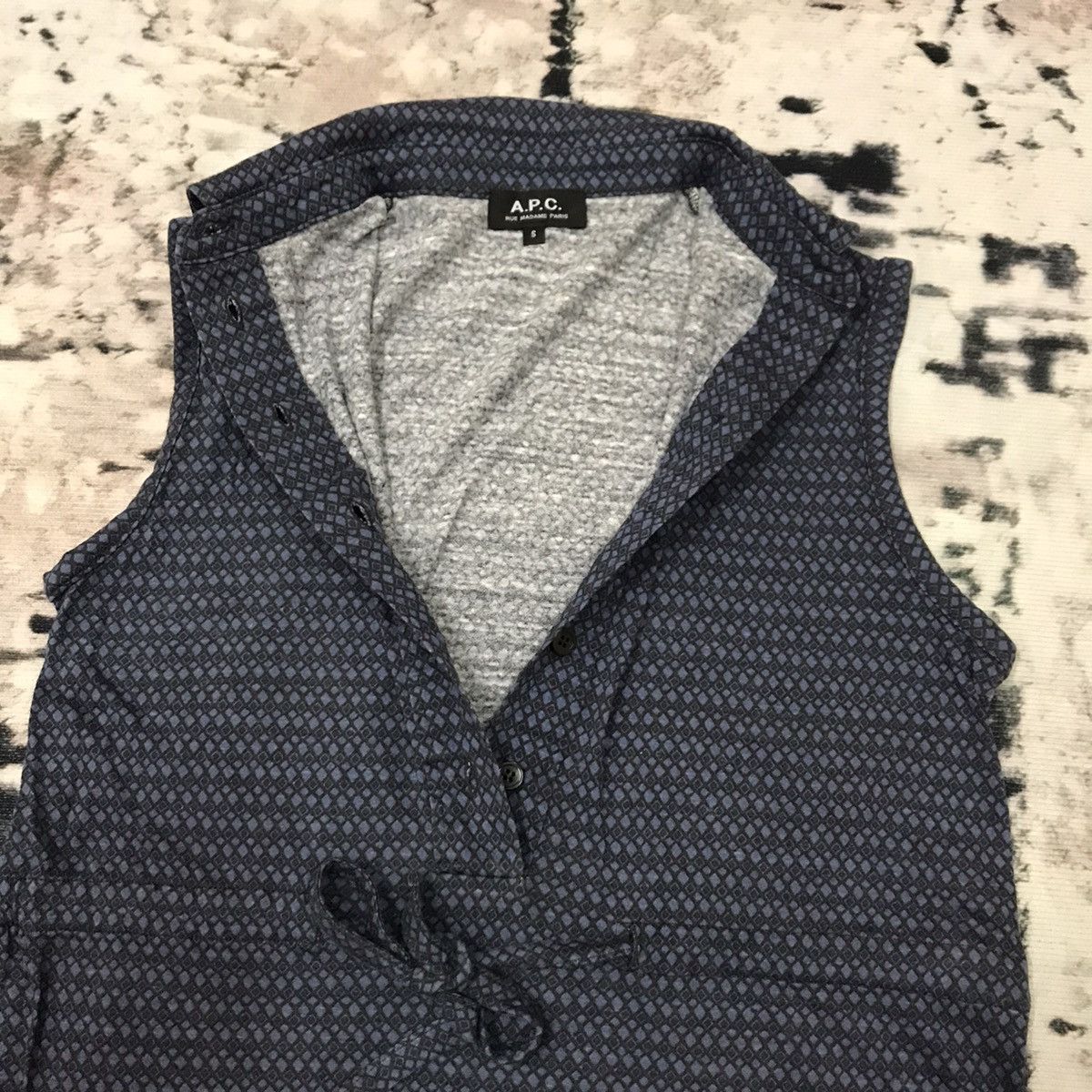 A.P.C. × Designer × Japanese Brand A.P.C. Perfect Fit Blueprint Button Up Sleeveless Shirtdress Size S / US 4 / IT 40 - 3 Thumbnail