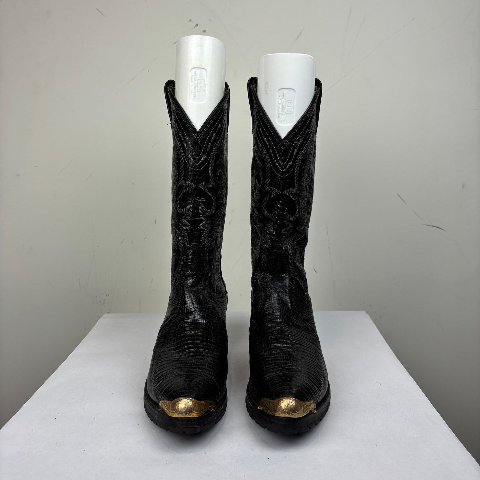 Dan Post Dan Post Exotic Teju Lizard Western Cowboy Boots Black 7 EW Size US 7 / EU 40 - 2 Thumbnail
